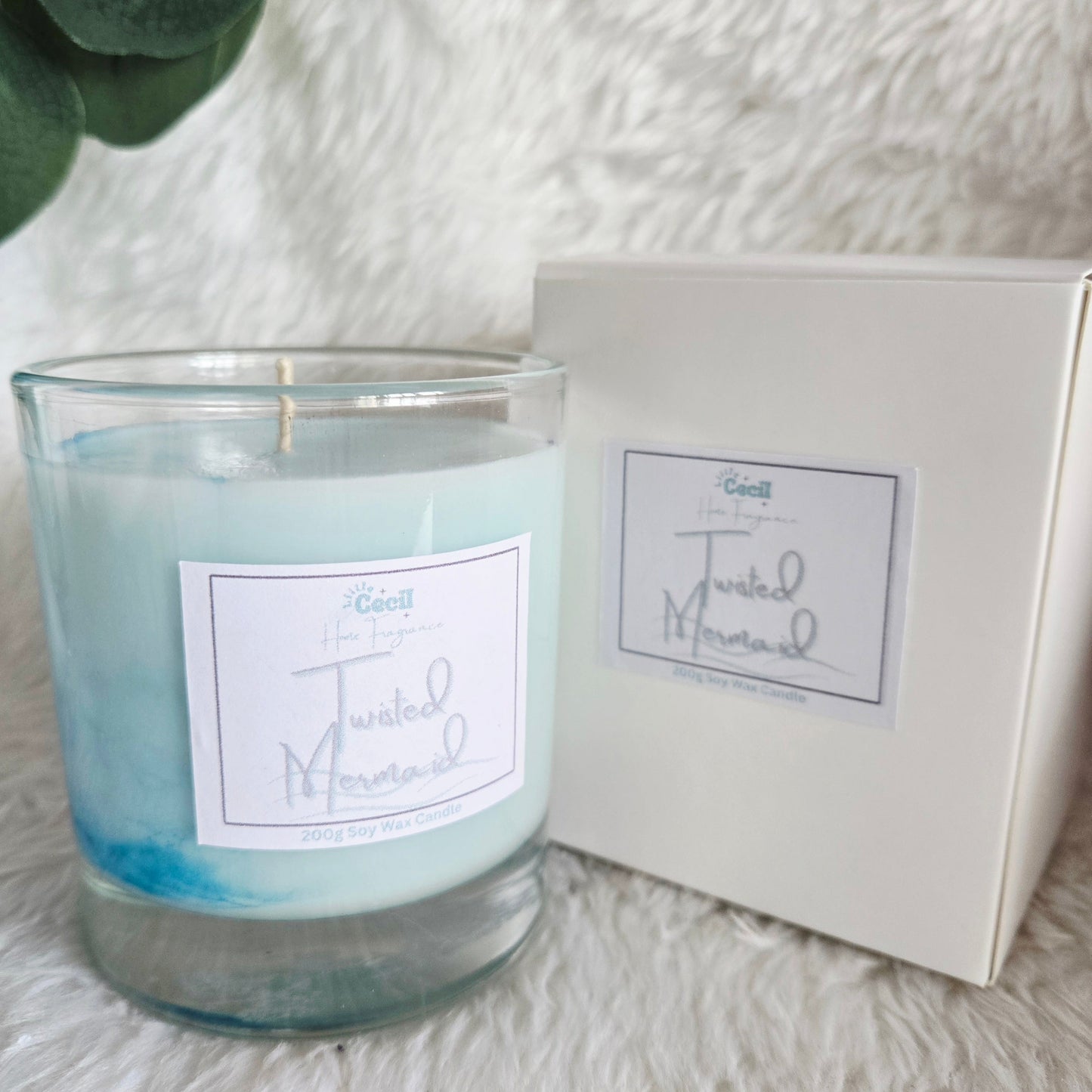 Medium, Twisted Mermaid Candle