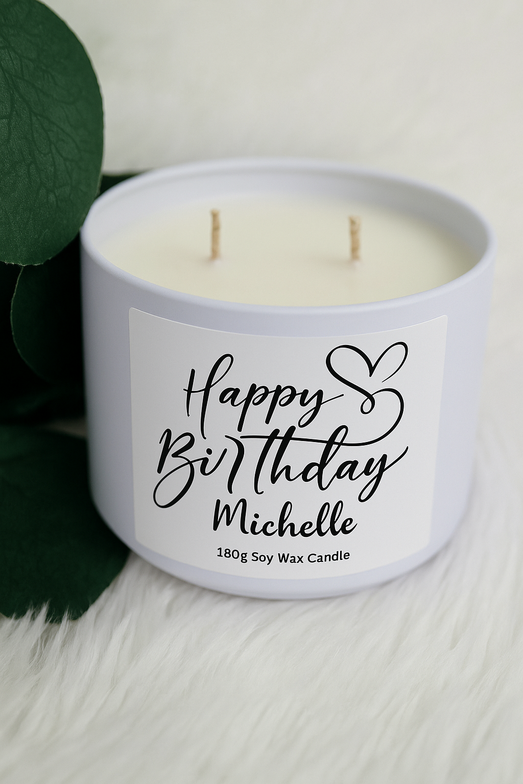 Large, Personalised, Tin Happy Birthday Candle