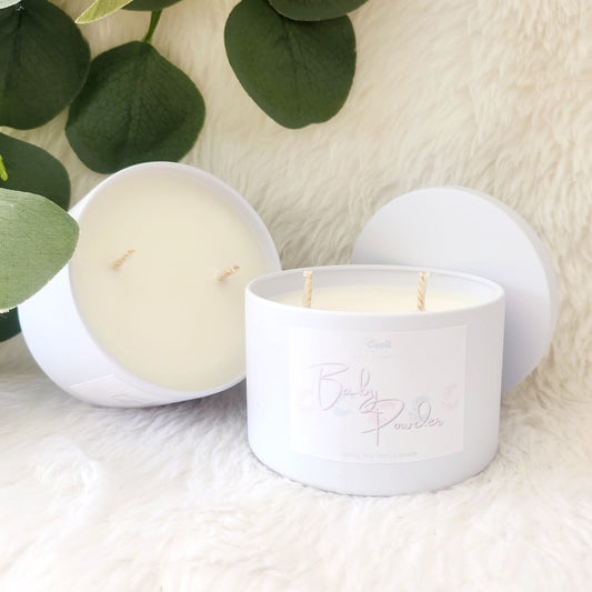 Small, Baby Powder Tinned Candle