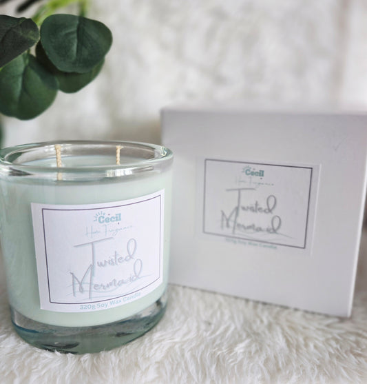 Large Twisted Mermaid Candle
