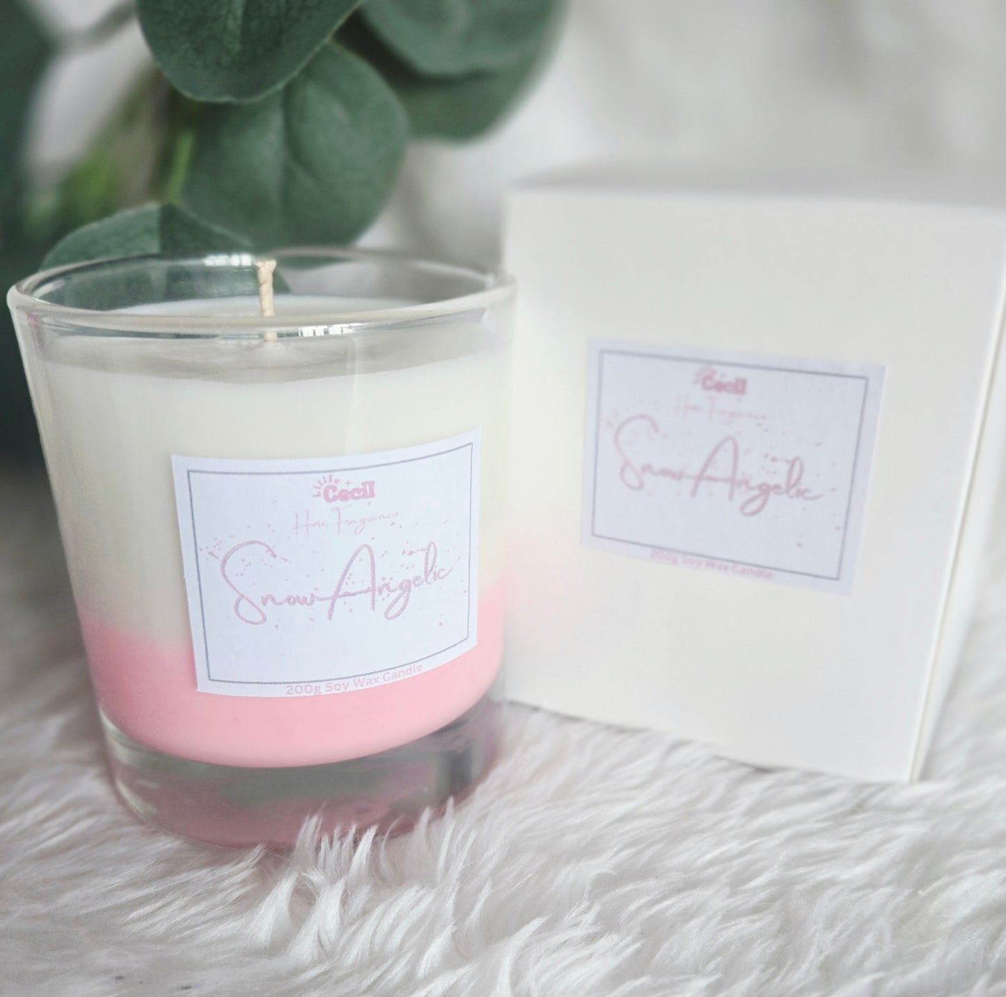 Medium Snow angel Candle