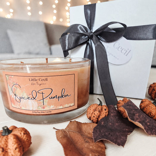 Large, Pumpkin Spice 3 Wick Gift-boxed Luxury Candle