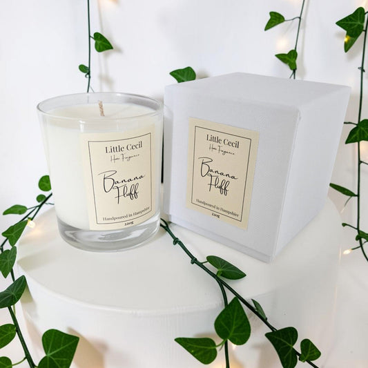 Medium Banana Fluff Candle