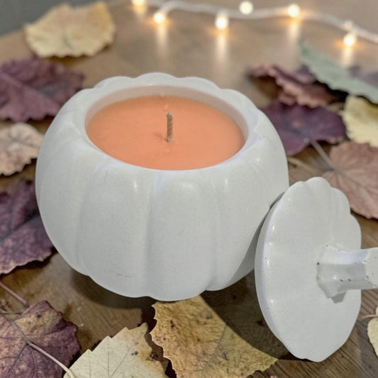 Pumpkin Spice Handmade Ceramic Candle