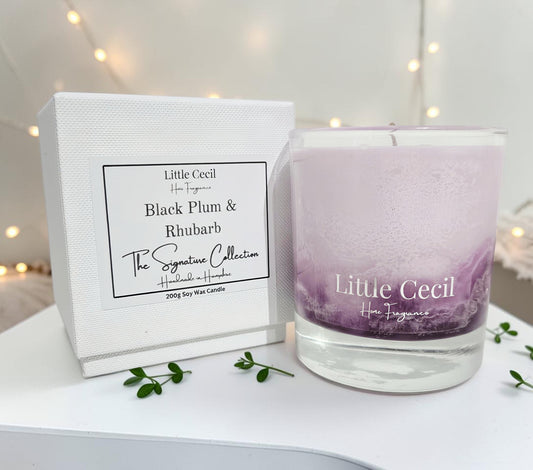 Black Plum and Rhubarb Signature Candle