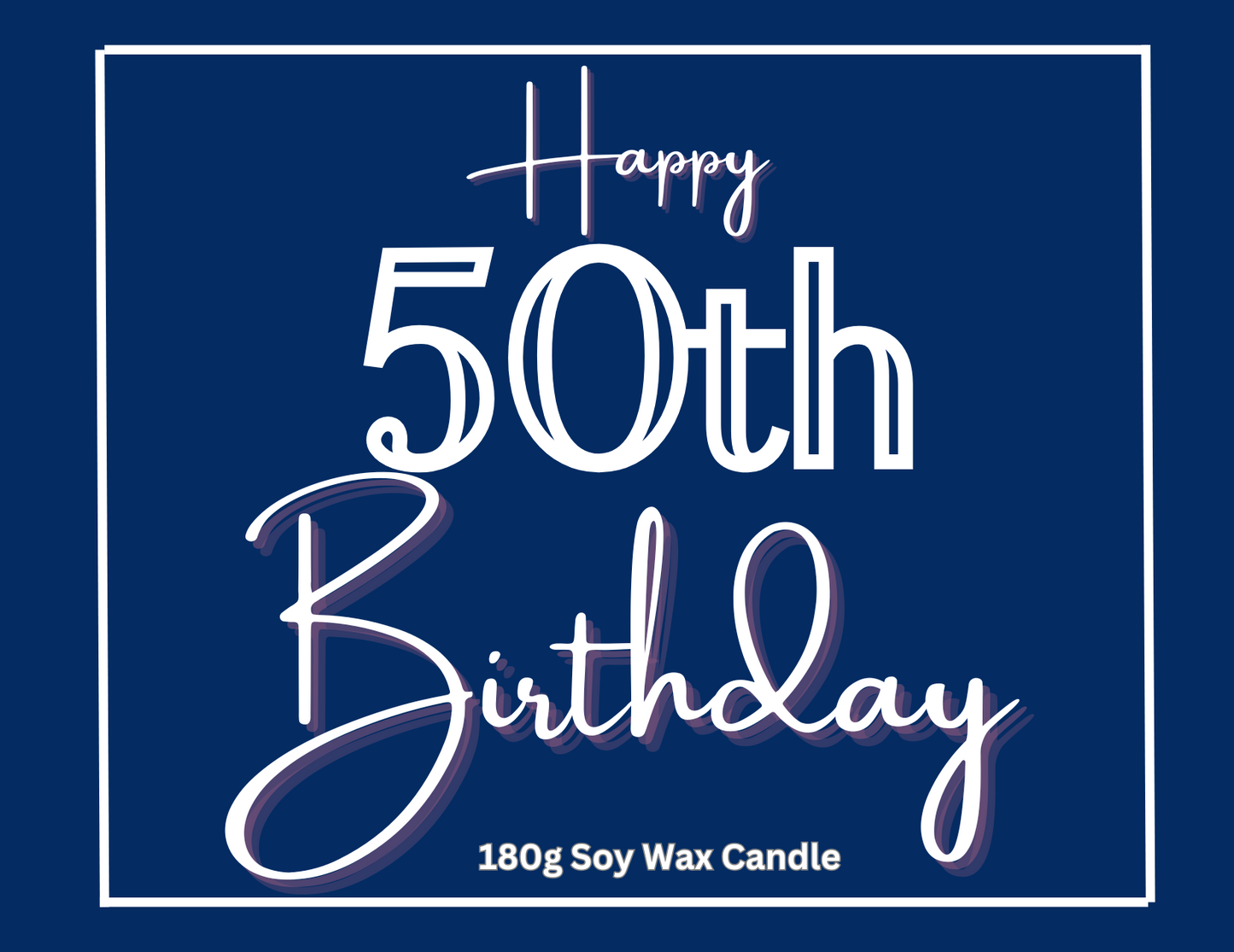 Personalised, Medium, Tin Happy Birthday Candle