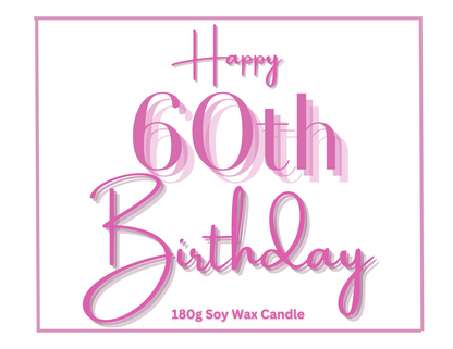 Personalised, Medium, Tin Happy Birthday Candle