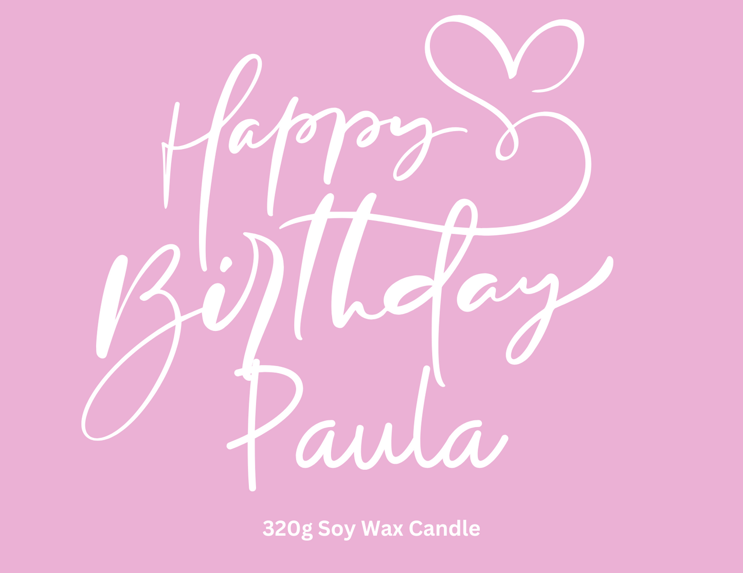 Personalised, Medium, Tin Happy Birthday Candle
