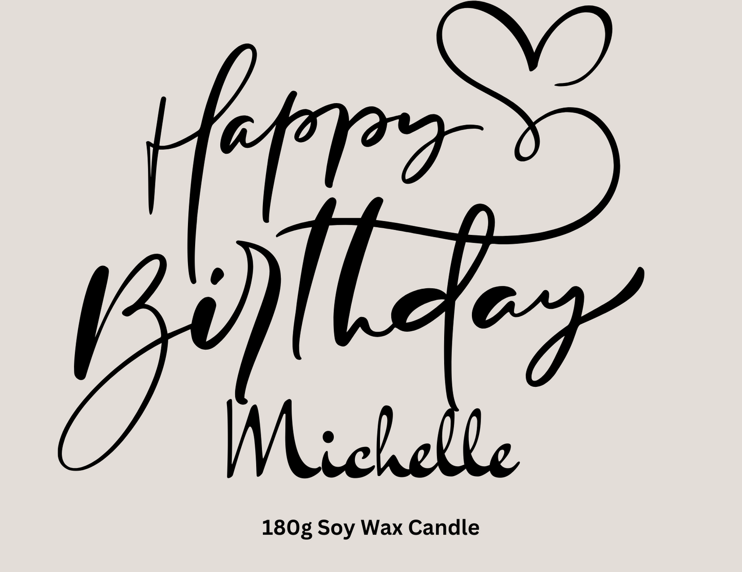 Personalised, Medium, Tin Happy Birthday Candle