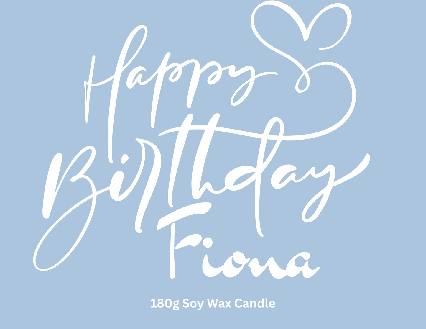 Personalised, Medium, Tin Happy Birthday Candle