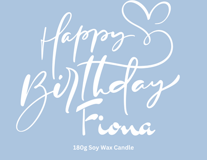 Personalised, Medium, Tin Happy Birthday Candle