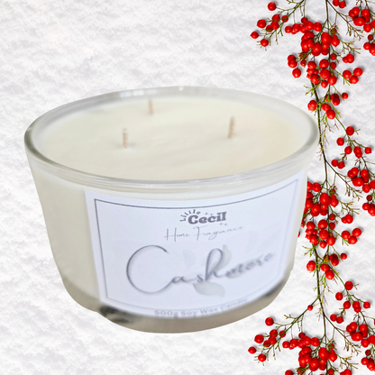 3 Wick Gift-boxed Luxury Cashmere Candle