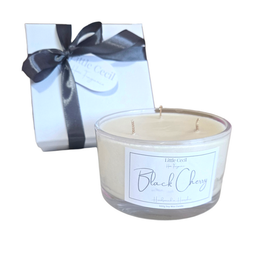 Large, Black Cherry 3 Wick Gift-boxed Luxury Candle